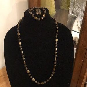 Necklace, bracelet, earrings set